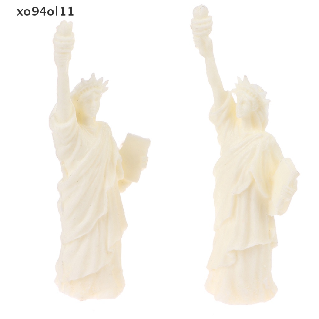 Xo 2Pcs 1: 12rumah Boneka Patung Mini Patung Liberty Model Furniture Decor Mainan OL