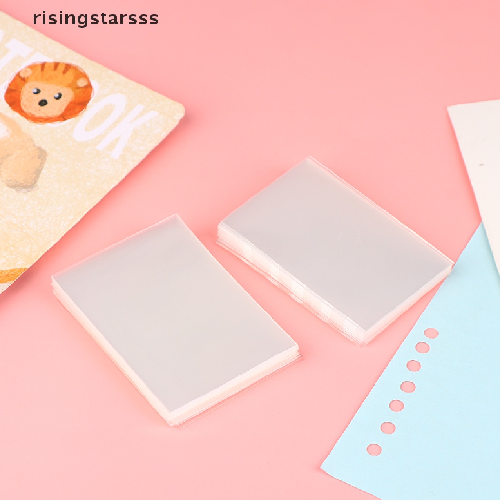 Rsid Span-new 50/100Pcs Popcorn Card Sleeves Clear Acid Free-No CPP Film Pelindung Non-Slip Jelly