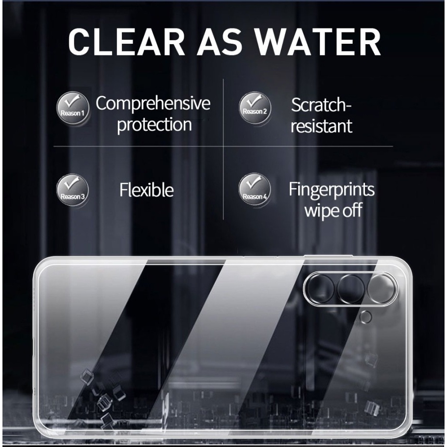 Clear Case Samsung M14 5G Protector Camera Kamera Soft Tpu Casing Transparant