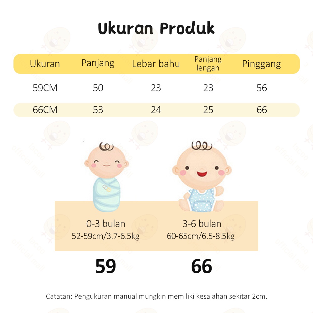 Lacoo Jumpsuit panjang bayi kaki buka cotton Jumper bayi baju tidur bayi anak Piyama bayi Sleepsuit baby newborn