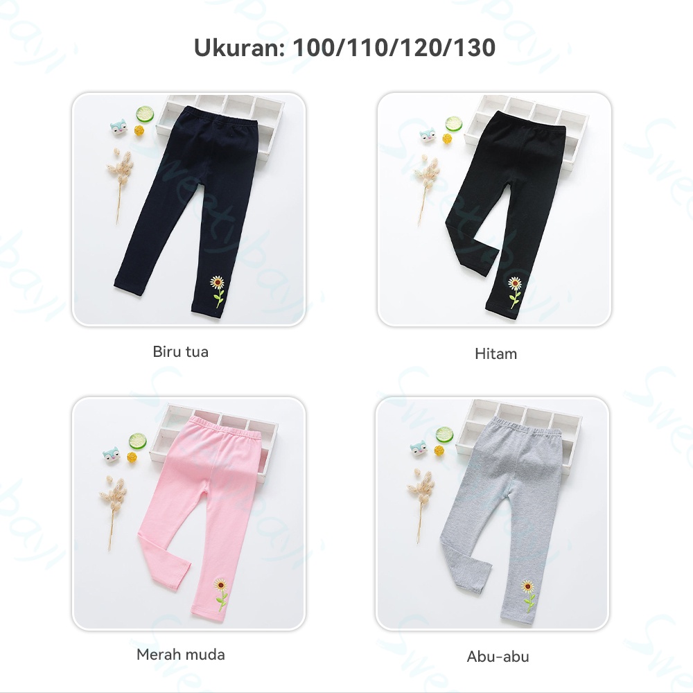 SweetyBayi Legging bayi anak perempuan katun Celana panjang anak bunga Leging bayi anak cewek