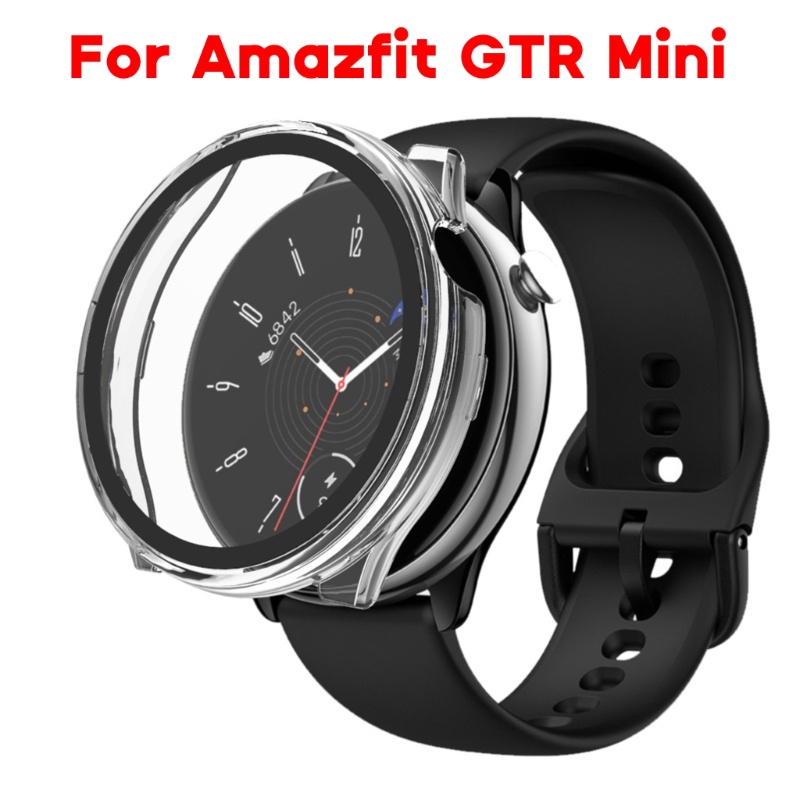 Cre Smartwatch Frame Housing Tempered-Glass Film PC Hard Cover Untuk Amazfit-GTR Bumper Layar Mini-Pelindung Cangkang-Shockp