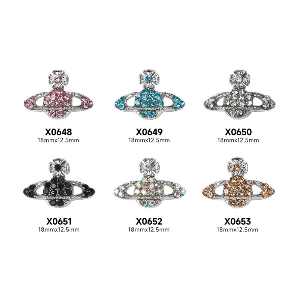 AUGUSTINA Agustina Kuku Berlian Imitasi Wanita Fashion Ikatan Simpul Western Empress Dowager Alloy Cross Jepang Nail Art 3D Nail Art Drills