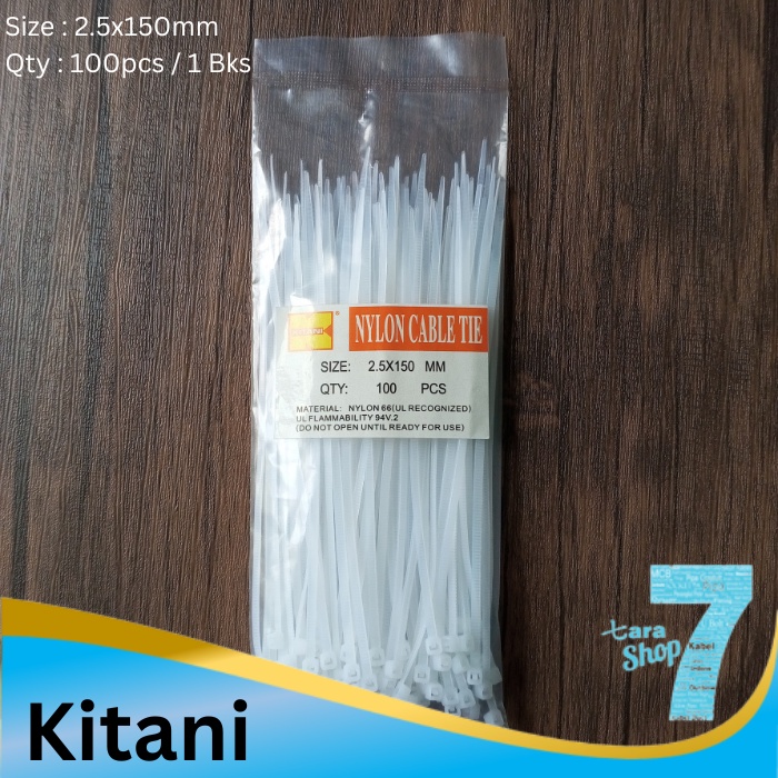 

KITANI Kabel Ties Putih 15cm - Solusi Praktis untuk Mengikat dan Menata Kabel