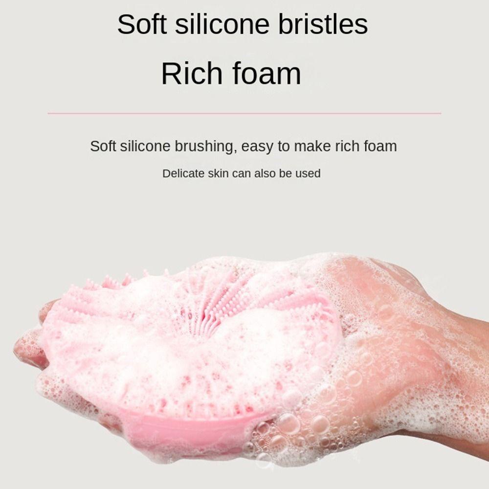 Populer Sikat Mandi Melingkar Perlengkapan Kamar Mandi Silikon Produk Kamar Mandi Scrubber
