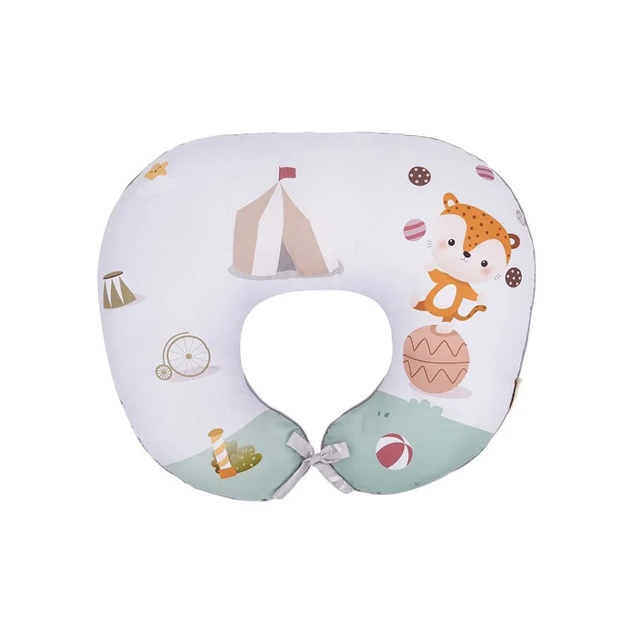 Vee &amp; Mee Nursing Pillow Bantal Menyusui Anti Bakteri + Free Bantal Lengan Circus Series  - VMB 2070