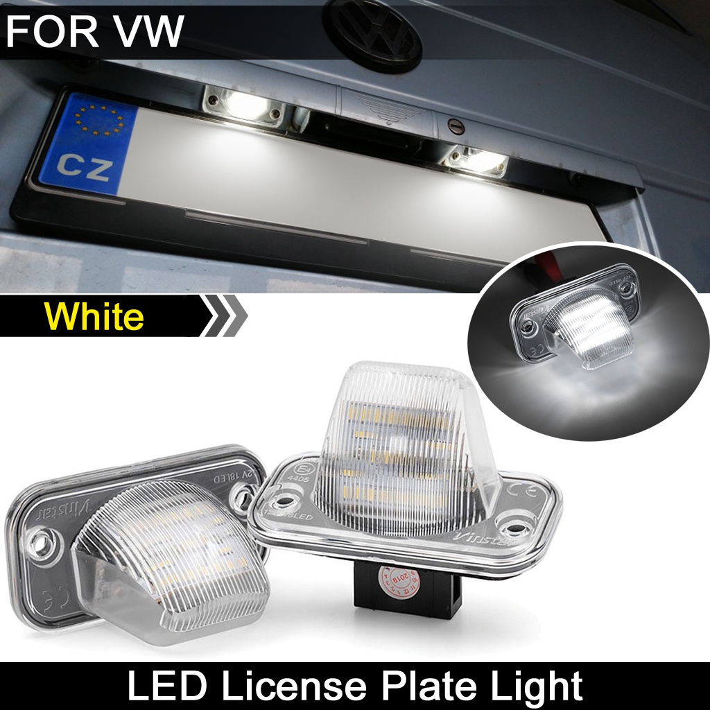 2pcs Untuk VW T4 Transporter Campmob Passat Caddy Jetta Touran Transporter Putih LED Plat Lampu Plat Nomor Lampu