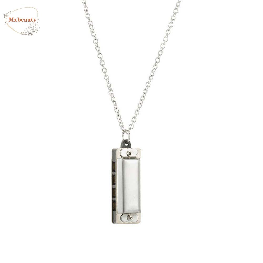Mxbeauty Mini Harmonika Kalung Kepribadian Retro Klavikula Rantai Peluit Paduan Pasangan Kalung Gaya Korea Kalung