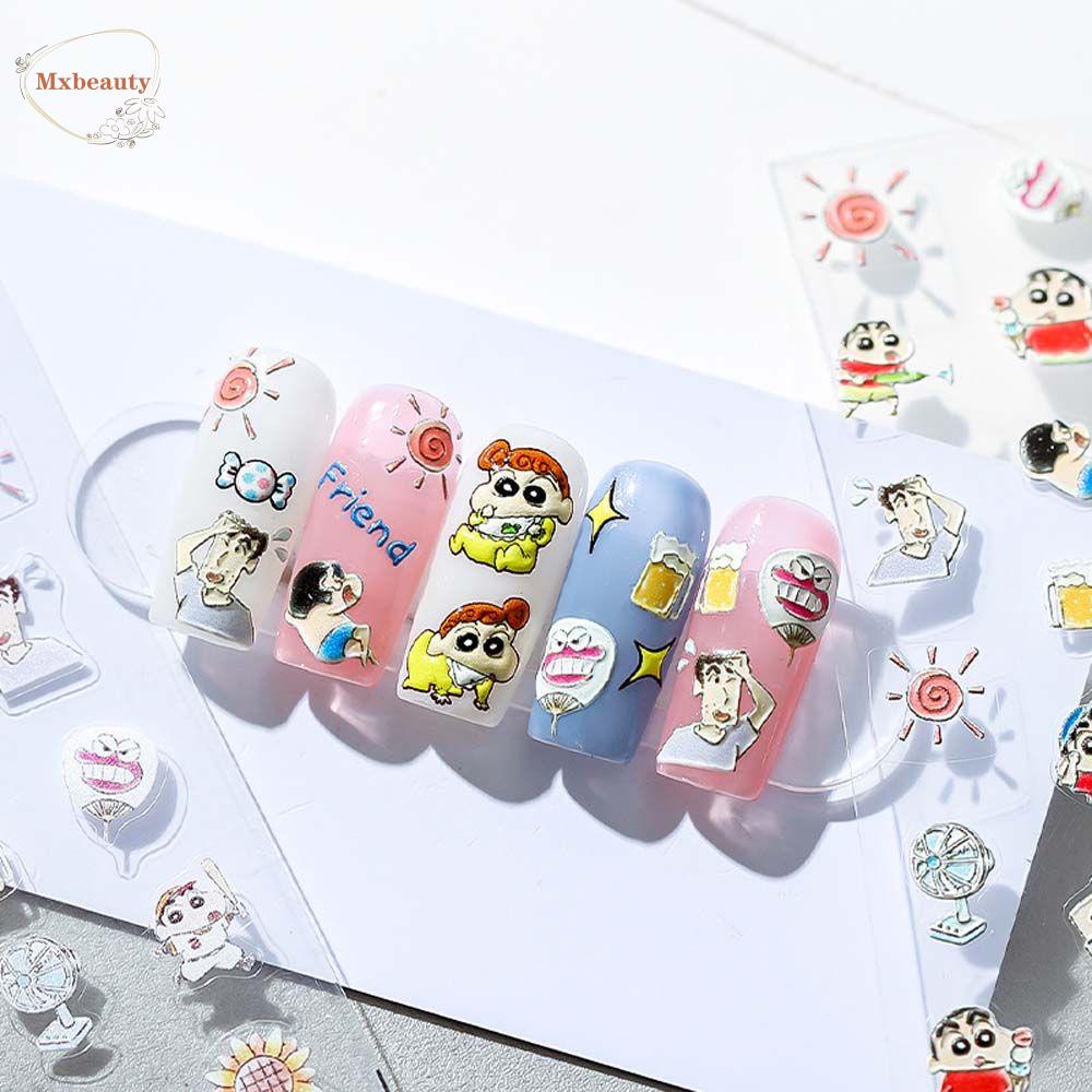 Mxbeauty Stiker Kuku Motif Print Kartun Untuk Dekorasi Nail Art