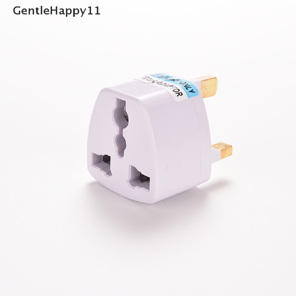 Gentlehappy 1pc Universal AU EU Ke UK Colokan Listrik AC Travel Wall Adapter Converter Putih GB id