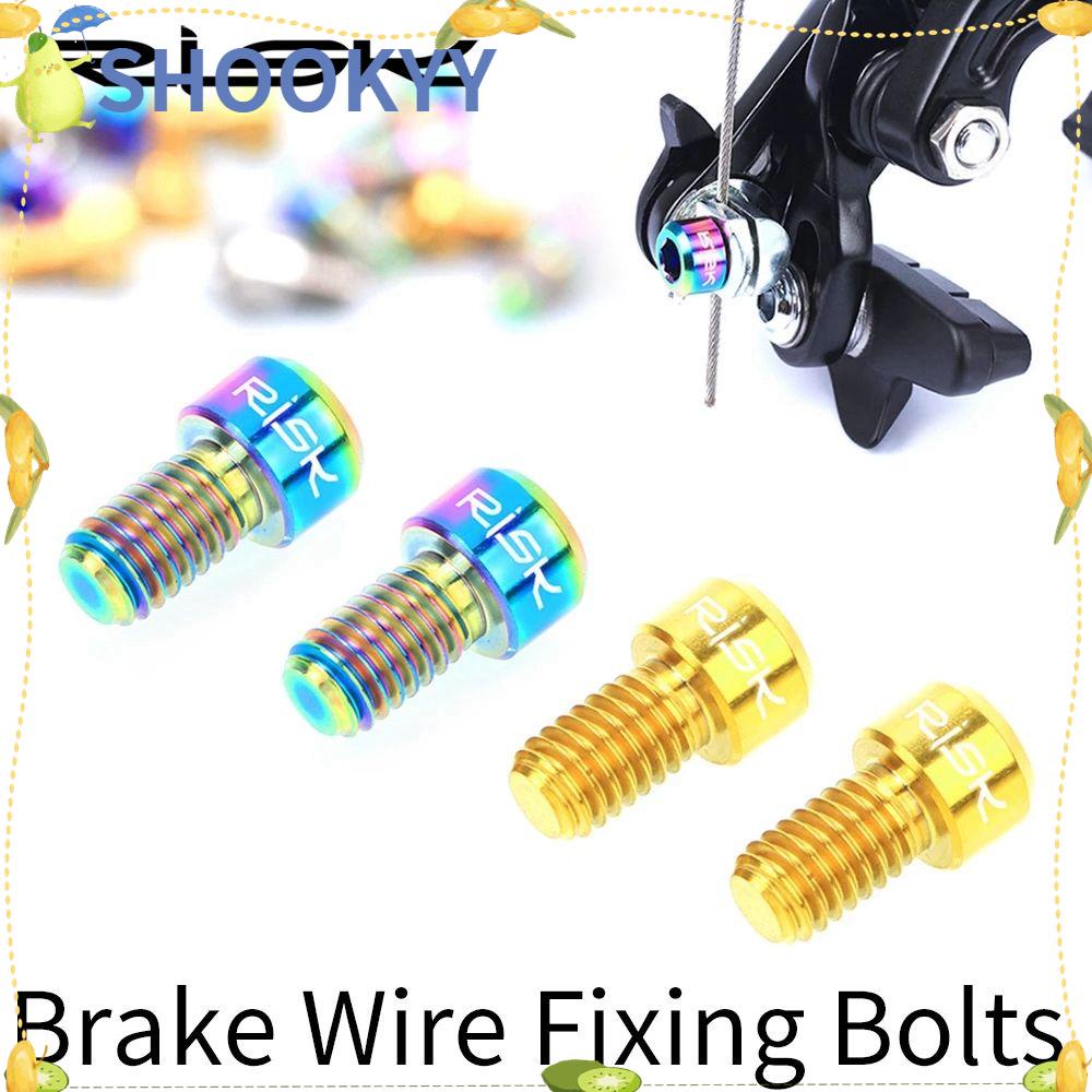 Chookyy 2PCS Sekrup Fix MTB Jalan C Rem M6 * 10mm Kawat Baut Tetap