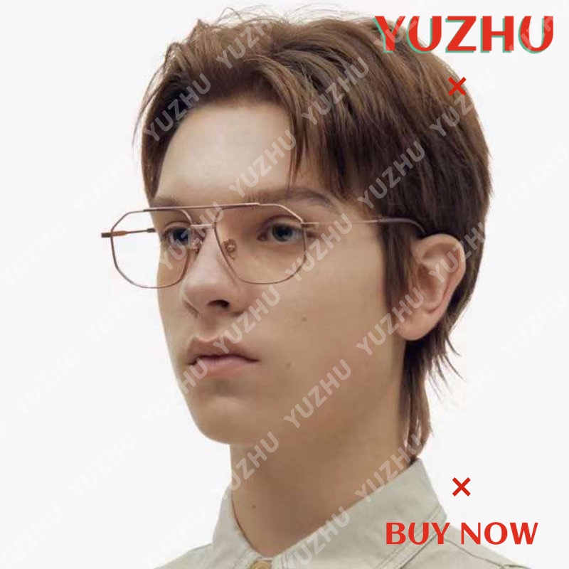 (YUZHU) Mode Baru Poligonal Double Beam Metal Frame Sunglasses Korea Fashion Warna-Warni Anti Radiasi Kacamata Unisex