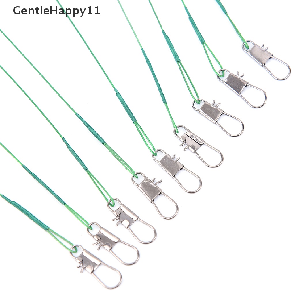 Gentlehappy 10pcs/lot Pemimpin Kawat Baja Pancing Dengan Kawat Pemimpin Pancing Putar  Id