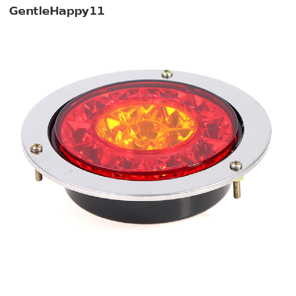 Gentlehappy 16lampu LED Mobil Bulat Amber Red Taillights Rear Stop Rem Running Reverse Lamp id