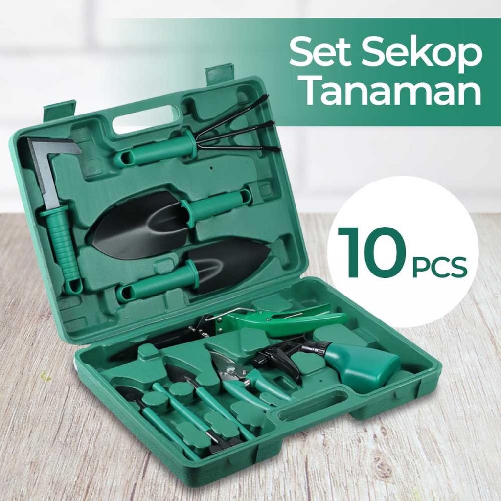 Sekop Tanaman Gunting Kebun Set Shovel Spade Gardening Tools 10 Pcs