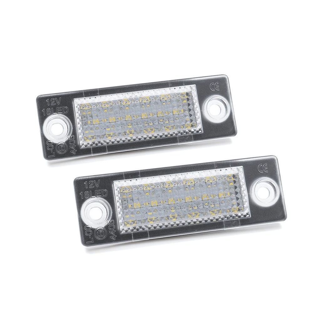 2pcs Superb Putih LED Plat Lampu Nomor Plat Lampu Untuk VW Caddy Golf Jetta Passat Touran Transporter Untuk Skoda