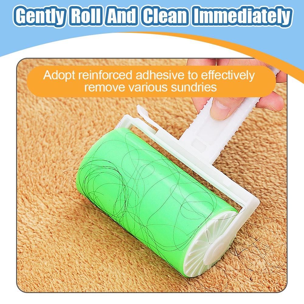 Reusable Lint Remover Washable Clothes Pet Hair Sticky Roller Portable Pembersih Rumah Tangga Sikat Rambut Karpet Sofa Kolektor Debu Alat Pembersih Rumah