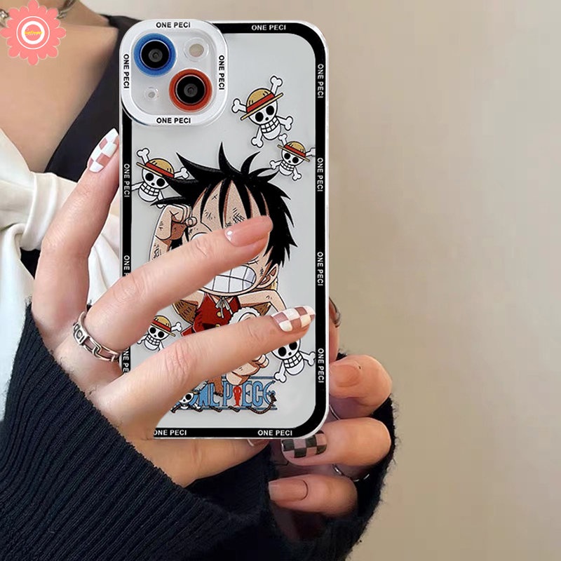 Case Untuk Infinix Hot11 9 10 12 11s Main 12pro Hot 8 11s 10s Nfc 10 Lite 12i 20 20s Smart 6 4 5plus Note 10 11 12 Pro 12 2023 Transparan Kartun Anime One Piece Luffy Lembut Sarung