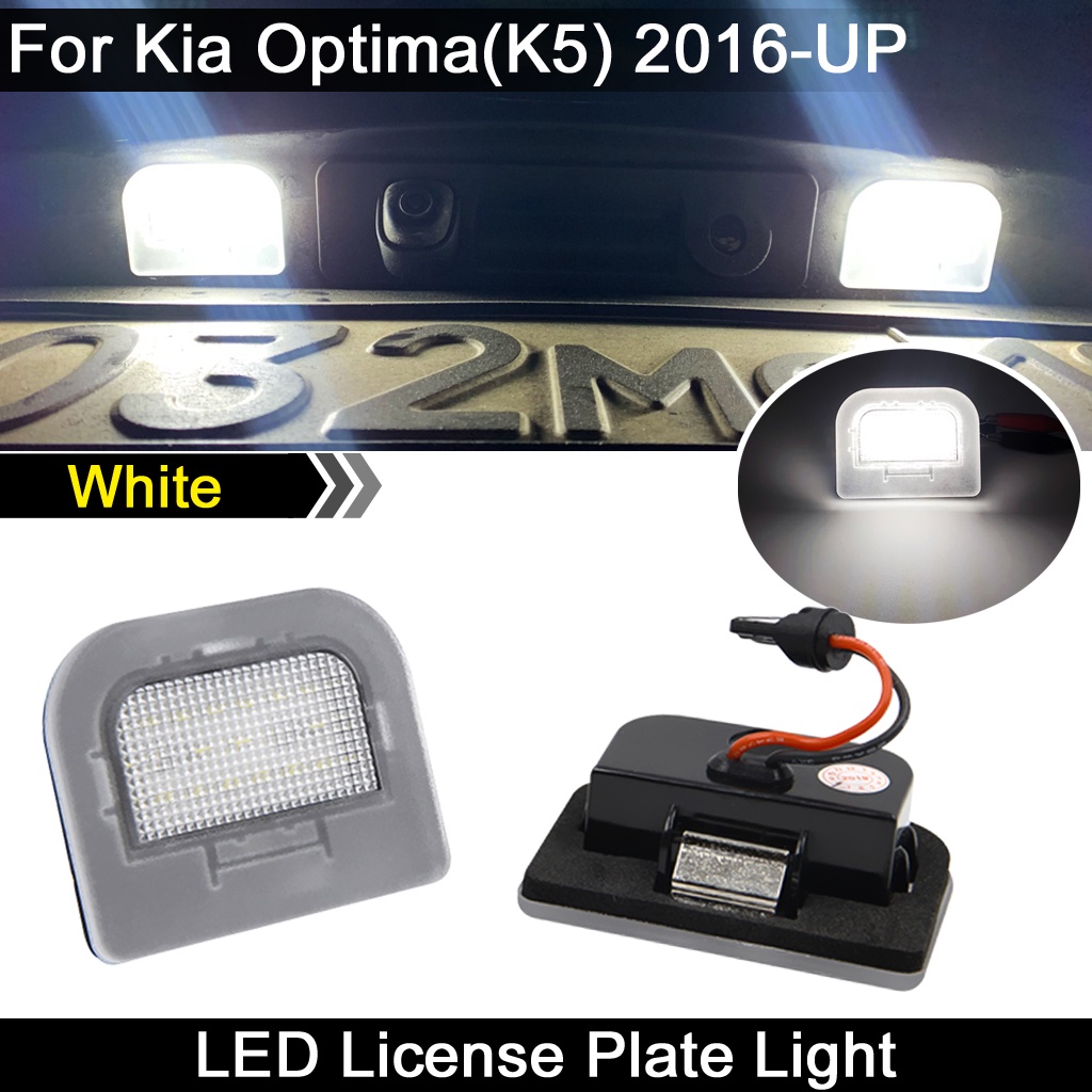 2pcs Lampu Plat Nomor Plat LED Putih Kecerahan Tinggi Untuk Kia Optima (K5) 2016 2017 2018 2019 2020