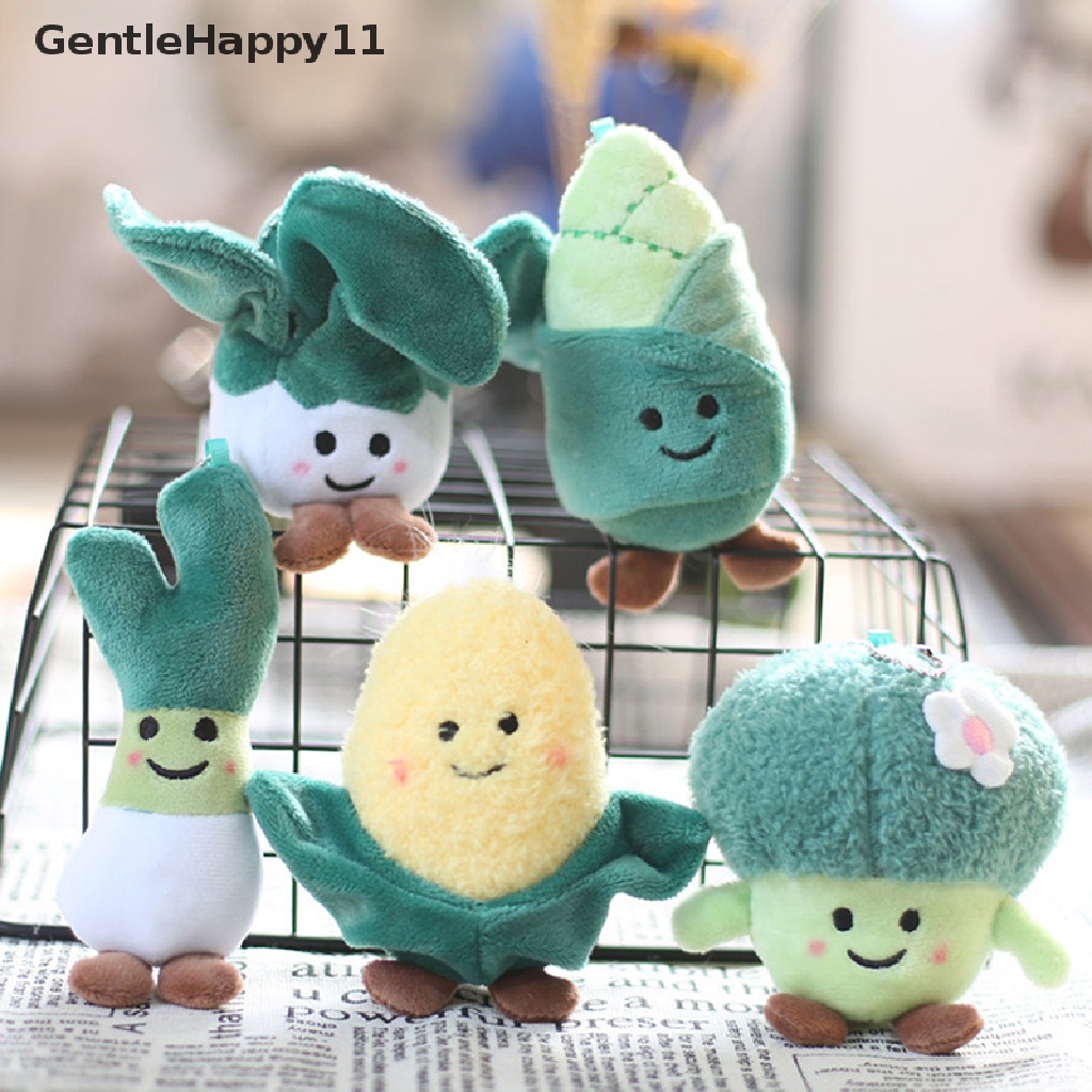 Gentlehappy Sayur Mainan Mewah Kartun Kubis Jagung Brokoli Liontin Boneka Lembut Gantungan Kunci Ransel Tas Mobil Dekorasi Anak Hadiah id