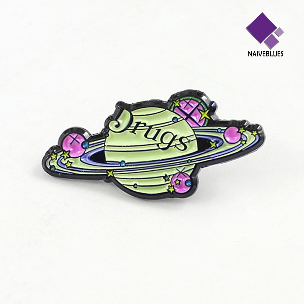 &lt; Naiveblues &gt; Cosmic Space Planet Path Enamel Bros Pin Jaket Kerah Ransel