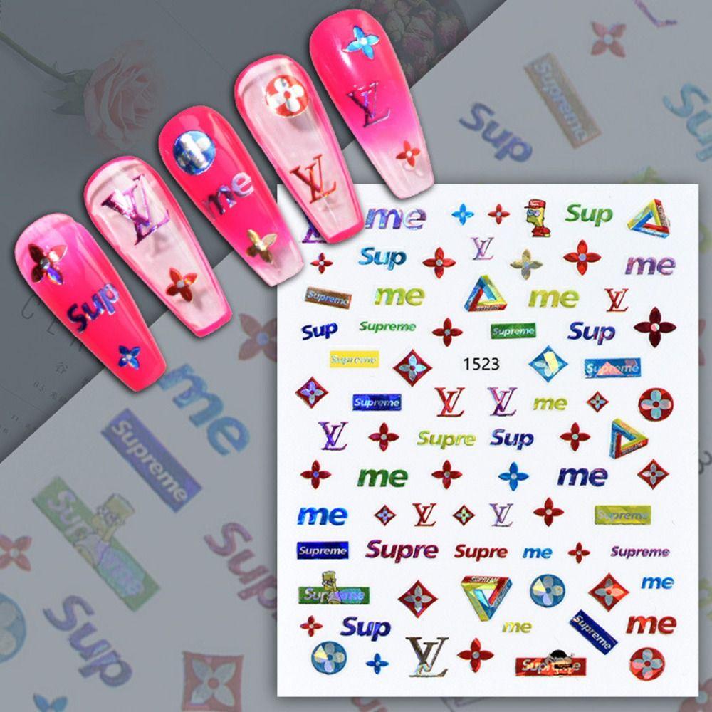 Stiker Kuku Agustina Fashionable Laser Paper Top Brand Series Hiasan Kuku