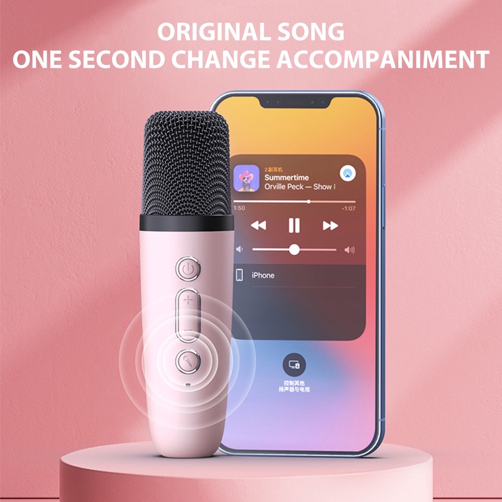 EONE Bass Penuh Mini mikrofon speaker bluetooth mikrofon bluetooth resonating chamber of a musical instrument Dapat terhubung ke HP/TV