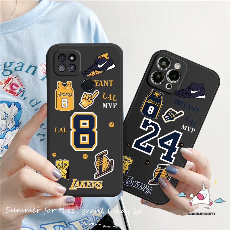 Infinix Smart 5 4 6 Plus Hot 10Lite 20s 9 11 8 11s 12i 20 10t 10s Hot 12 10 11 9 Play Note 11 12pro 12 G96 8 12 2023 Tepi Lurus Fashion N.B.A Lakers Kobe Soft Tpu Back Sarung