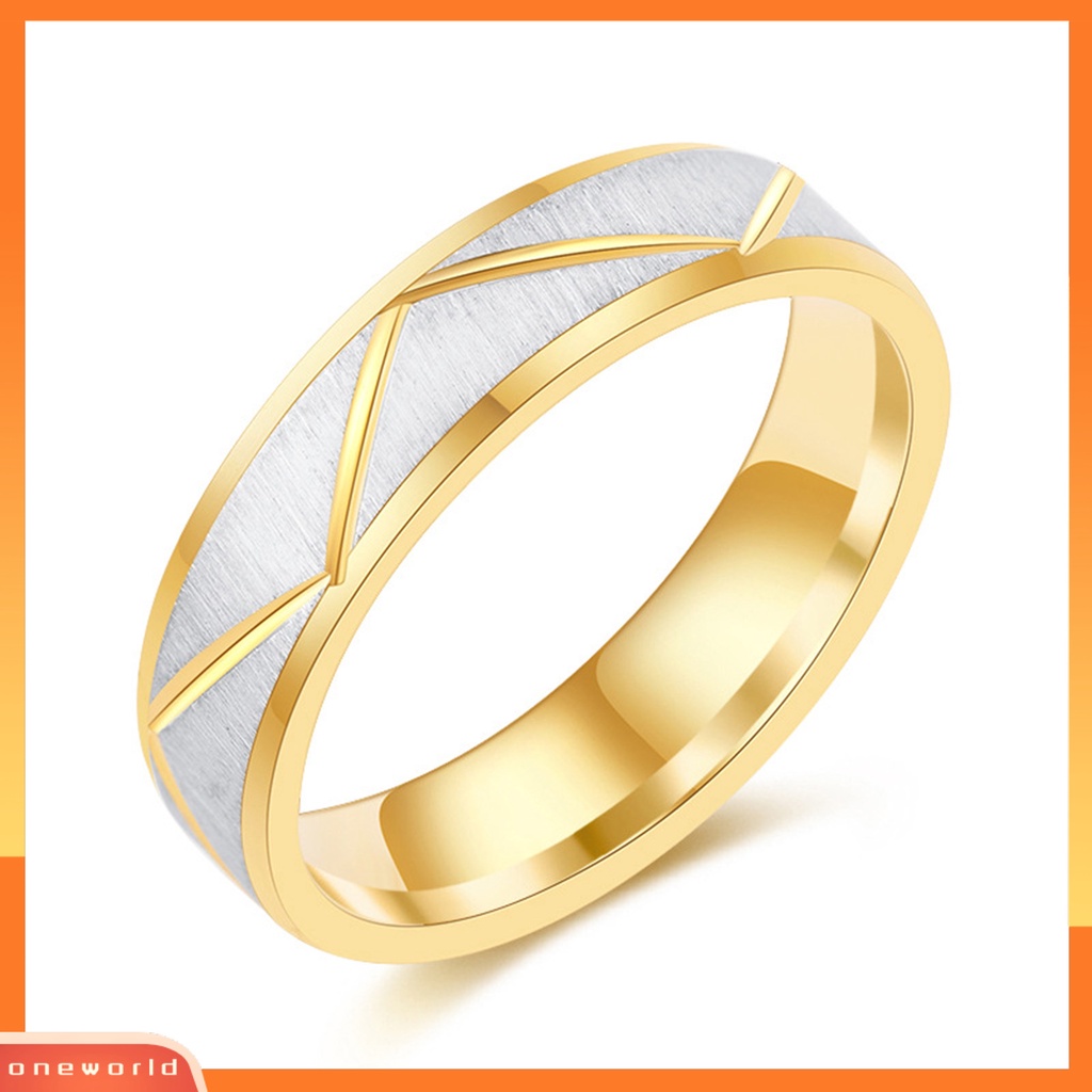 [EONE] Unisex Cincin Vintage Geometris Kilau Terang Minimalis Semua Cocok Dekorasi Hadiah Valentines Pola Belah Ketupat Kekasih Pasangan Cincin Perhiasan Untuk Anniversary