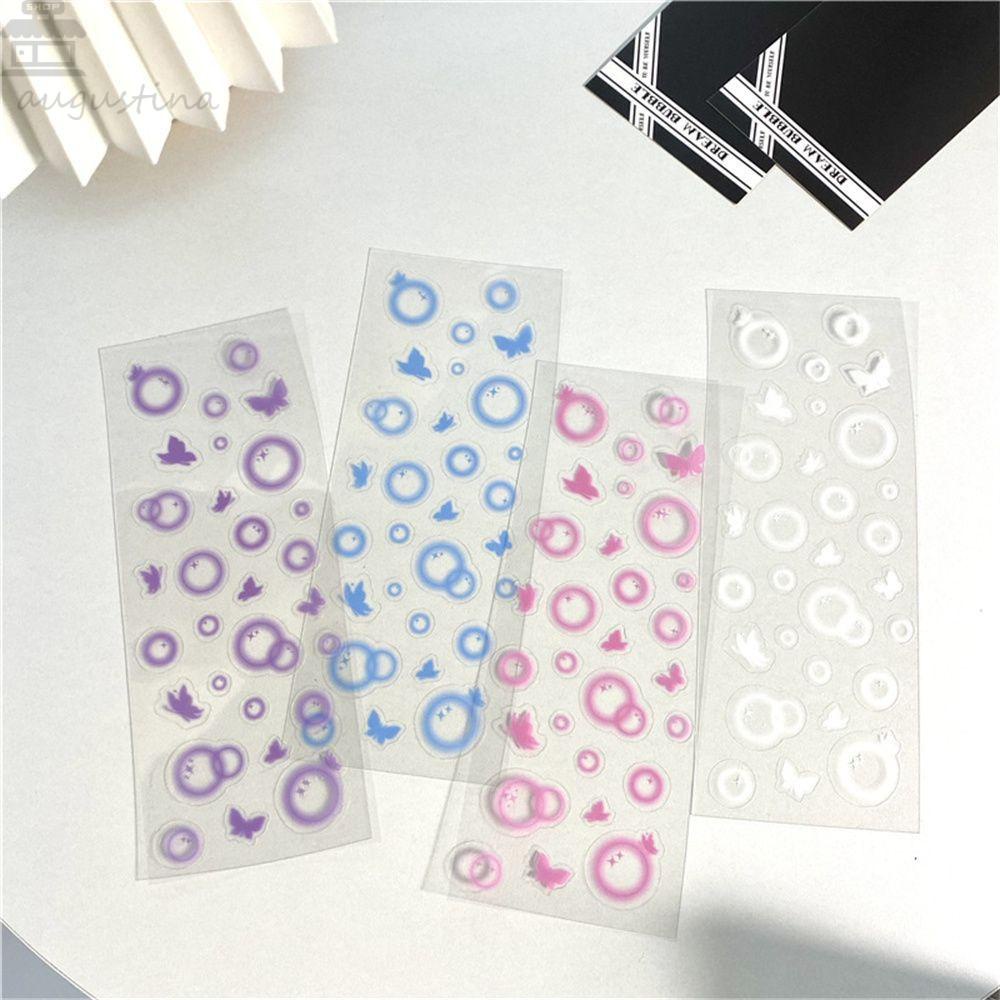 Agustina Butterfly Sticker Transparan Album Dekorasi DIY Scrapbooking Stiker Poster Stationary Scrapbooking Stick