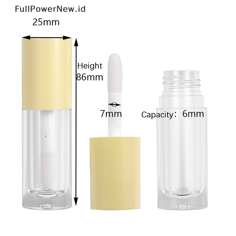 Power Empty 6ml Wadah Lip Gloss Kuas Besar Lip Blam Tabung Lip Glaze Cosmetic Tube ID