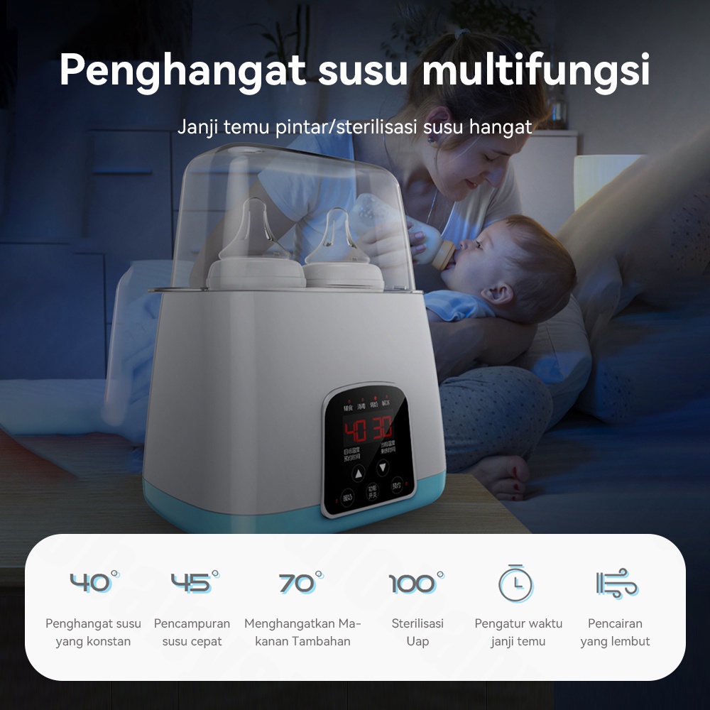 Halo Baby  Baby Feeding Bottle Warmer Heater Bottle sterilizer/Alat Steril Botol LCD Display Remote