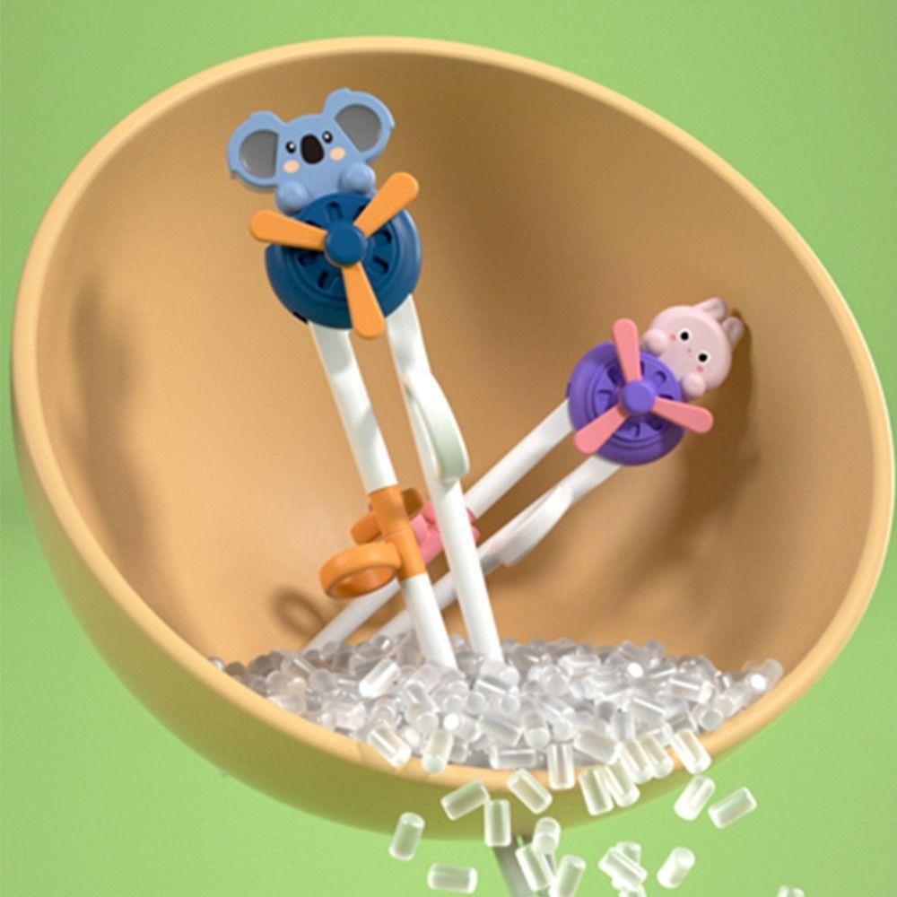 NEEDWAY Sumpit Belajar Anak Lucu Safety Praktis Koala Utensil Kartun Ayam Food Grade Baby Practice Helper