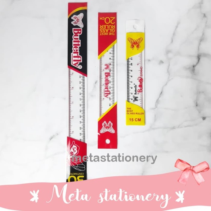 

Penggaris Plastik Bening Butterfly - 20cm