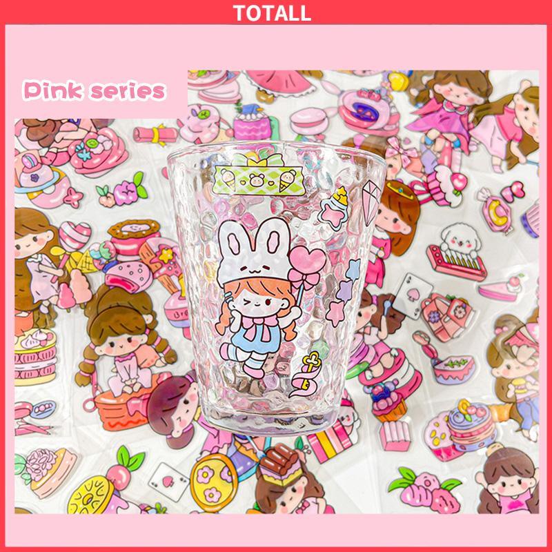 COD 100pcs Lembar Stiker Deco Set Waterproof Kartun Lucu ekorasi Alat Tulis Siswa Stiker Kartun-Totall