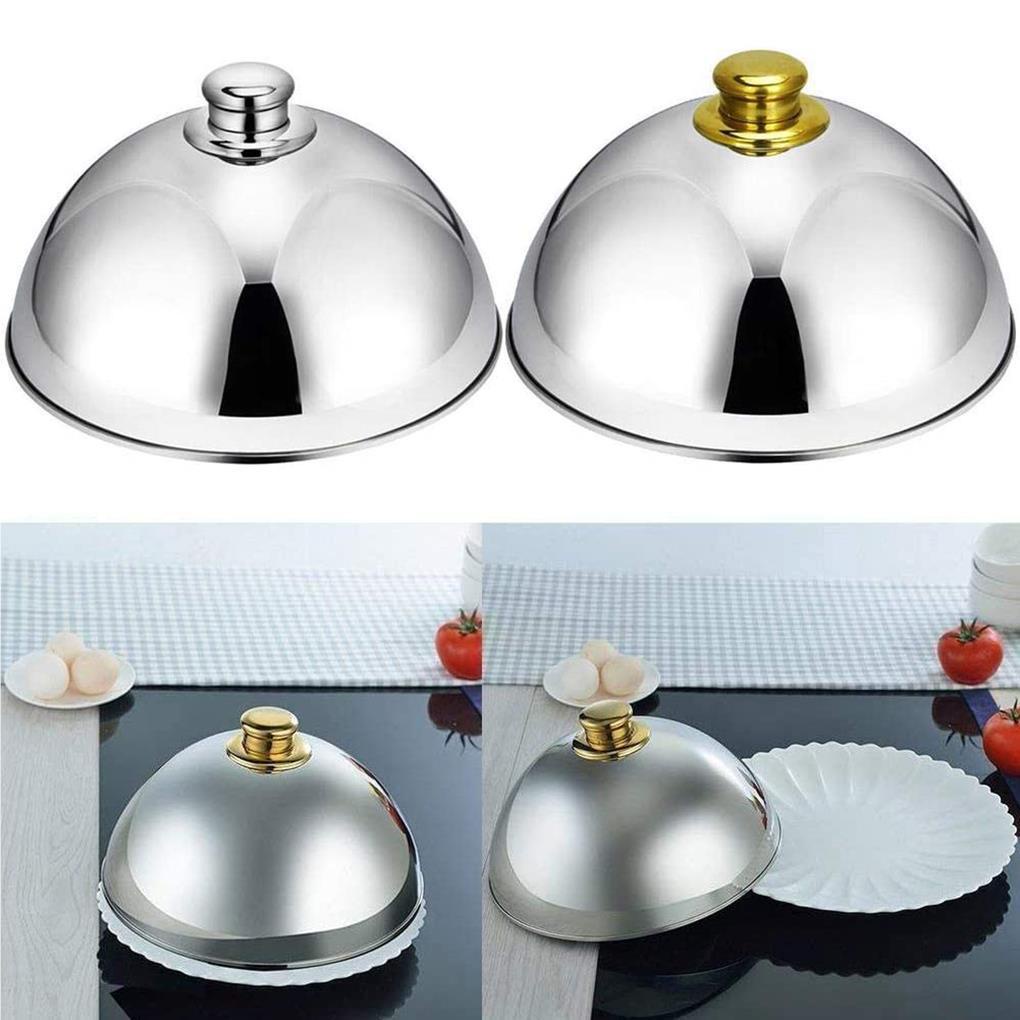 Cloche Food Cover Dome Serving Plate Dish Piring Makan Tahan Aus Tahan Air Tutup Arc Rumah Dapur Restoran Cafe