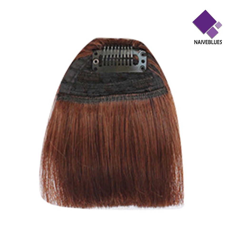 &lt; Naiveblues &gt; Tipis/Tebal Gadis Mini Mulus Palsu Bang Fringe Sopak Rambut Ekstensi