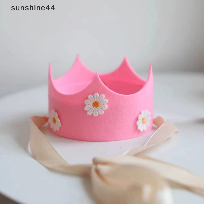 Sunshine Anak Daisy Pesta Ulang Tahun Mahkota Topi Bunga Kuning Pink3 4 5 6 7 8 9 Tahun Baby Shower Tema Bunga Matahari Hiasan Kepala Ulang Tahun ID