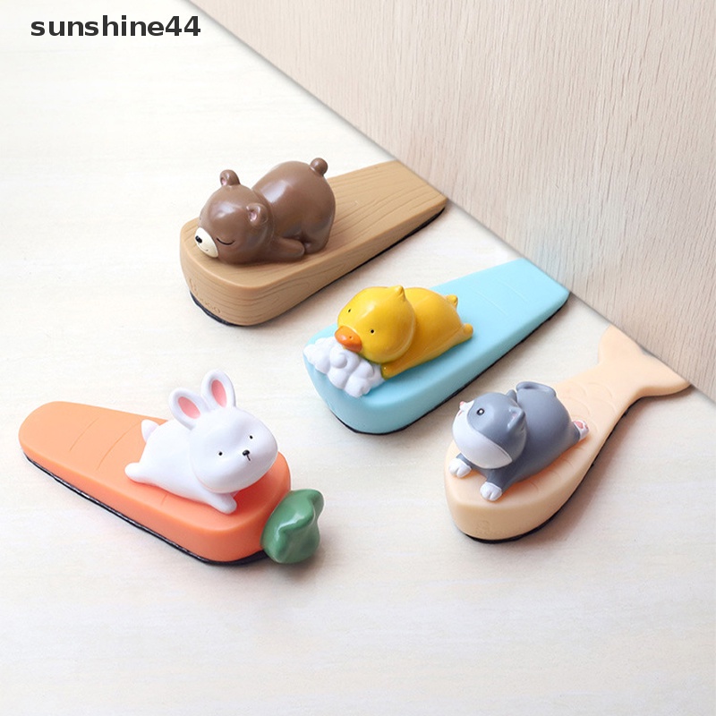 Sunshine Safety Protector Lucu Kartun Silikon Figure Door Stopper Wedge Pelindung Rumah ID