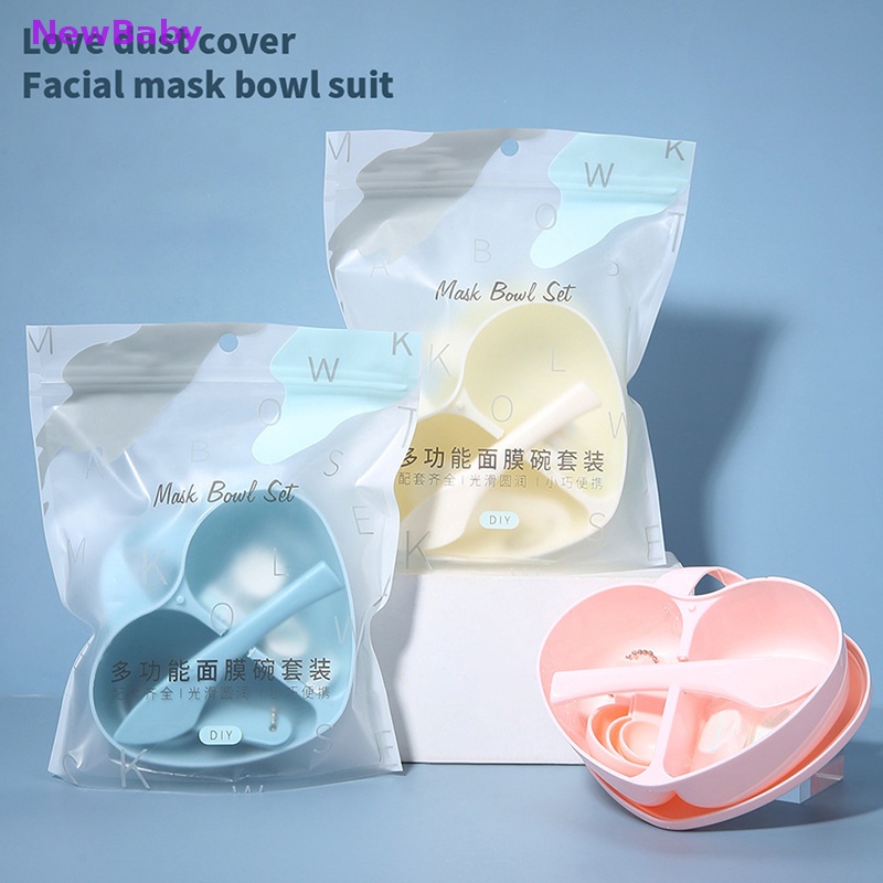 Newbaby DIY Mask Tool Kit Masker Wajah Mixing Set Perawatan Wajah Sendok Mangkok Brush Stick ID