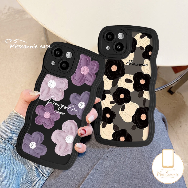 Case Bunga Untuk Redmi 12C A1 10 9 10C 10A A1+9T 9A 9C NFC Redmi Note11 10s 9s 8 9 11s 11 10 Pro Max Mi 11T Pro POCO M3 X3 NFC Pro Art Lukisan Cat Minyak Bunga Bergelombang Sarung Tpu Lembut Tepi