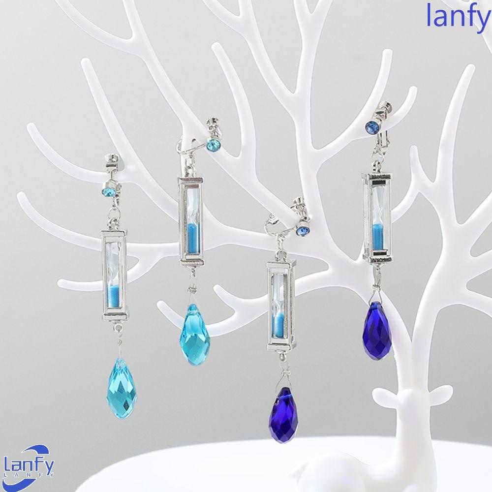 Lanfy Anting-Anting Dengan Liontin Bentuk Jam Pasir Untuk Hadiah Natal