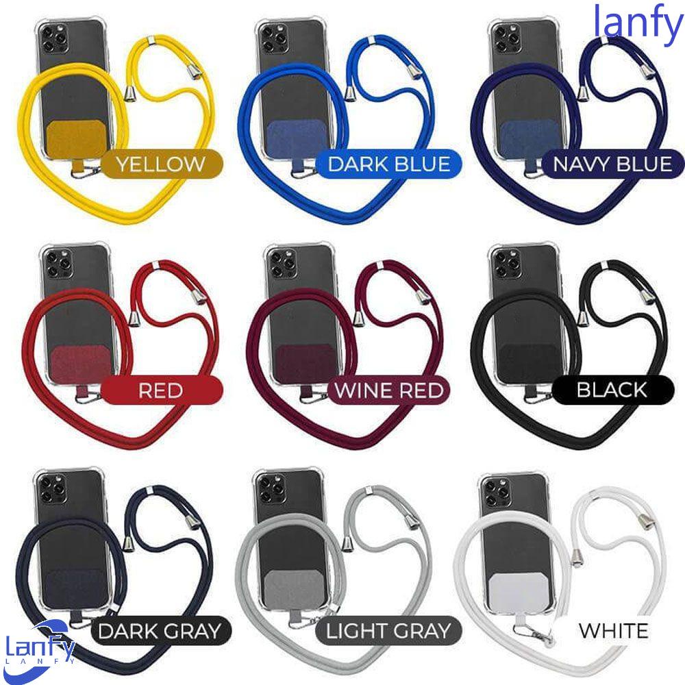 LANFY For Phone Phone Holder Case Nylon Patch Neck Hanging Mobile Phone Lanyard Crossbody Universal Phone Strap Lanyard Soft Rope 9 Colors Hanging Cord Phone Accessories