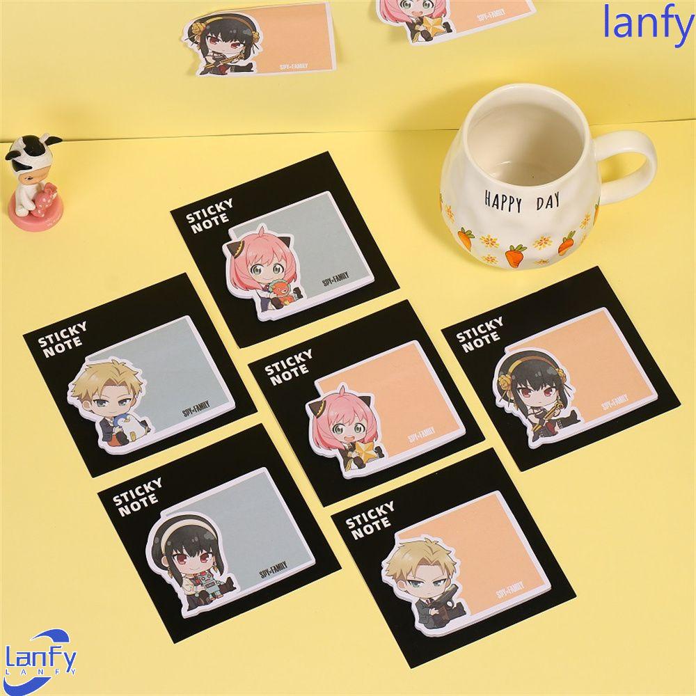 LANFY Student Supplies Spy X Family Sticky Notes School Stationery Message Note Post-it Notes Anime Paper Sticky Note Stickers For kids Special Writiing Pads Forger Sticky Spy Family Memo Pad