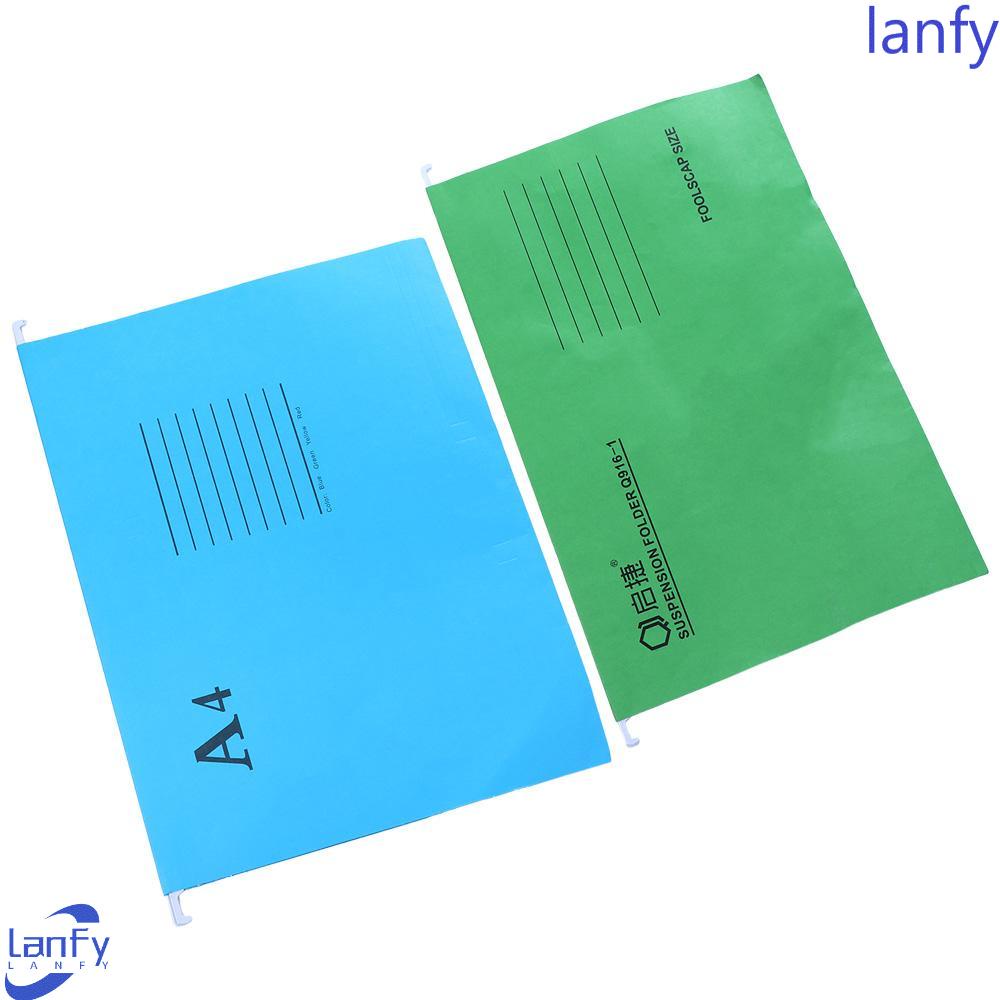 Lanfy File Folder Perlengkapan Kantor Bisnis Ukuran A4 FC Desktop File Storage Documents Organizer Tempat File Gantung