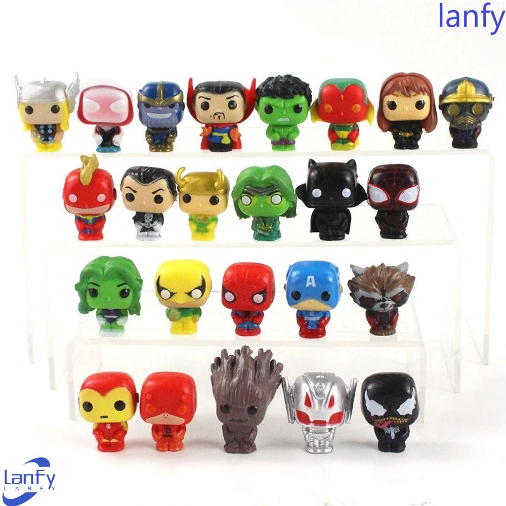 Lanfy Superhero Figure Action Figure PVC Iron Man Venom Thor Deadpool Mainan Figure Hulk Figure Mainan