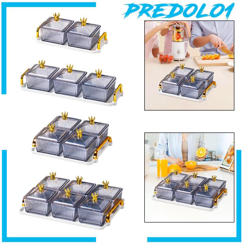 [Predolo1] Piring Saji Dengan Nampan Set Serving Platter Tempat Piring Bumbu Makanan Pesta