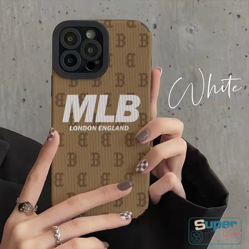IPHONE Casing Ponsel Huruf Merek Trendi Sederhana Kompatibel Untuk Iphone11 Pro MAX X 7Plus XR 13 12 14 Pro MAX XS MAX 8Plus Shockproof Lembut Tpu Silicon Mewah Tekstur Kulit Cover