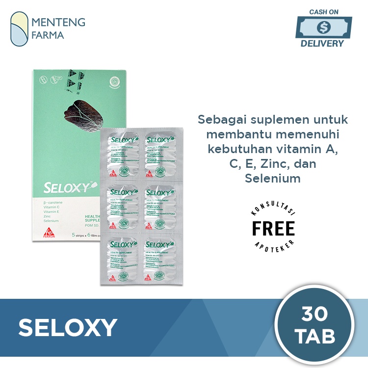 Seloxy Dus Isi 5 Strip - Vitamin A, C, E, Zinc dan Selenium