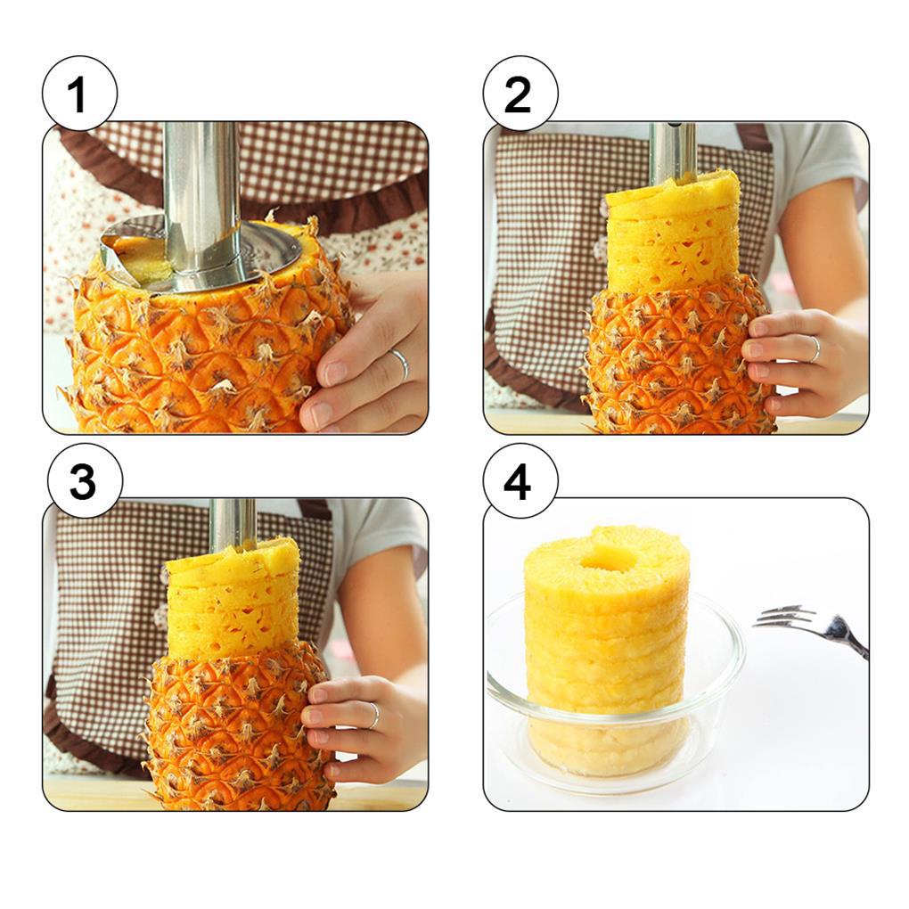 Alat Pemotong Pengiris Nanas Stainless Steel Gadget Dapur Pengupas Buah Corer Slicer Kitchen Tools
